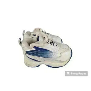 cross trekkers baby Infant lace up sneakers shoes white & blue size 3‎